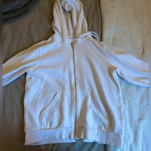 H&M white zip up hoodie
